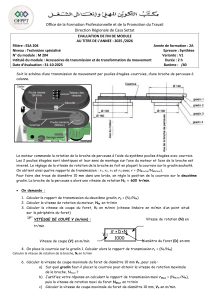 Évaluation Module M204: Transmission Mouvement Poulies-Courroies