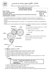 Évaluation Fin de Module: Transmission du Mouvement - OFPPT 2025