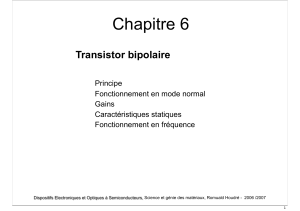 Transistor Bipolaire: Principe, Fonctionnement, Gains et Caractéristiques