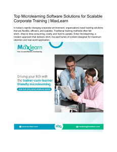 Top Microlearning Software Solutions for Scalable Corporate Training   MaxLearn