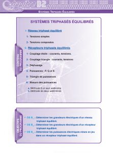Syst&egrave;mes Triphas&eacute;s &Eacute;quilibr&eacute;s: Contenu et Objectifs du Chapitre B2