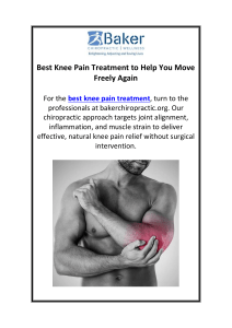 best knee pain treatment
