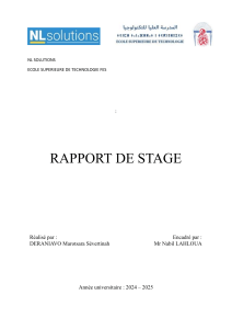 Rapport de Stage Génie Électrique NL Solutions Fès 2024-2025