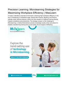 Microlearning Strategies for Workplace Efficiency | MaxLearn