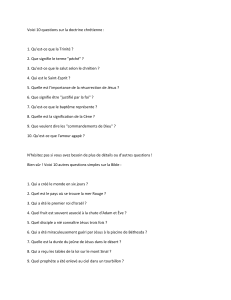 Questions sur la doctrine chrétienne et la Bible