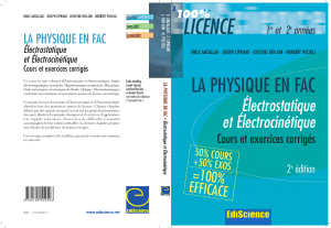Livre Electrostatique et Electrocinétique