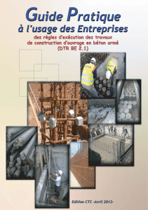 Guide Pratique : Construction en béton armé (DTR BE2.1)