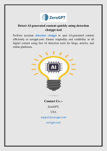 Detect AI generated content quickly using detection chatgpt tool