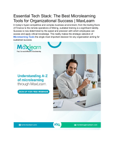 Essential Tech Stack  The Best Microlearning Tools for Organizational Success   MaxLearn