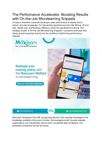 MaxLearn: On-the-Job Microlearning for Performance Boost