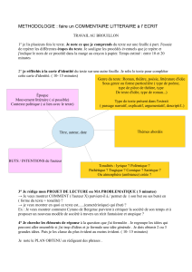 Méthodologie Commentaire Littéraire Écrit