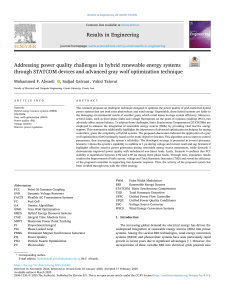 STATCOM & Gray Wolf Optimization for Hybrid Renewable Energy Systems