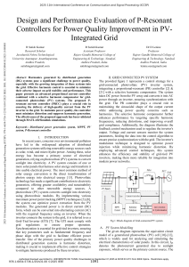 P-Resonant Controllers for PV-Integrated Grid Power Quality Improvement