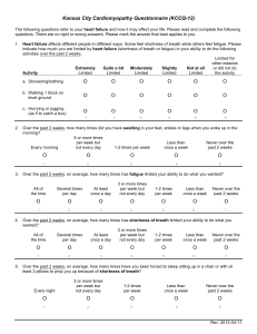 Kansas City Cardiomyopathy Questionnaire (KCCQ-12) for Heart Failure