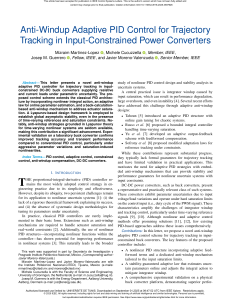 Anti-Windup Adaptive PID Control for Power Converters Tracking