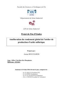 Amélioration du rendement de production d'acide sulfurique