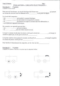 Exercices sur les circuits électriques - Collège