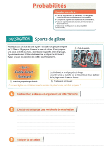 Exercices de probabilités : Sports de glisse