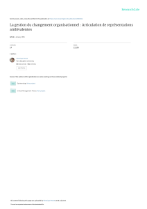 Gestion du Changement Organisationnel : Représentations Ambivalentes