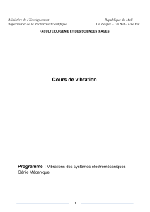 Cours de Vibration : Systèmes Électromécaniques - Génie Mécanique FAGES