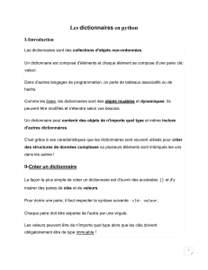 Dictionnaires en Python : Guide Complet pour Ma&icirc;triser cette Structure