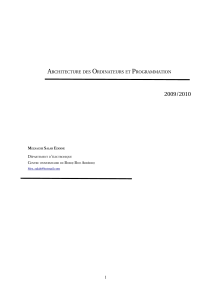 Architecture des Ordinateurs et Programmation - &Eacute;lectronique Num&eacute;rique