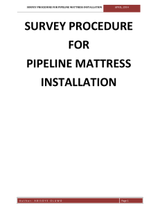 Survey Procedure for Pipeline Mattress Installation - Offshore Operations