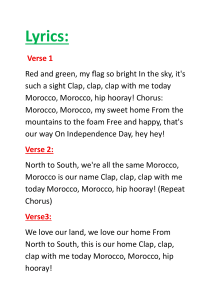 Morocco Children's Song Lyrics: Flag, Home & Independence Day