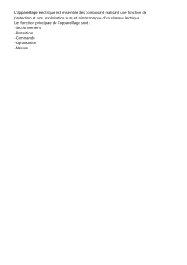 Appareillage Électrique : Fonctions de Protection et Commande d'un Réseau