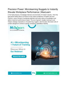 Precision Power  Microlearning Nuggets to Instantly Elevate Workplace Performance   MaxLearn