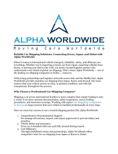 Car shipping companies in Korea