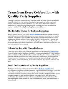 Wholesale Party Products