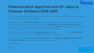 Pedestal Edtech & GIT Jaipur: Empowering Students for the Future