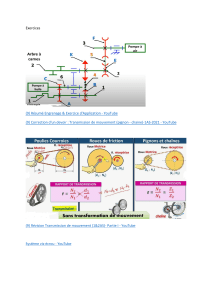 Réducteurs mécaniques, engrenages et transmission de mouvement
