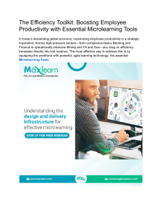 Microlearning Tools: Boosting Employee Productivity