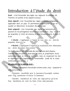 Introduction au droit : Cours complet