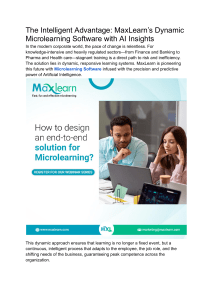 The Intelligent Advantage  MaxLearn’s Dynamic Microlearning Software with AI Insights