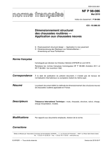 NF P 98-086 : Dimensionnement des chaussées routières neuves