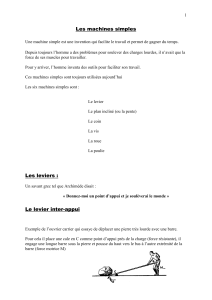 Machines simples et leviers : Cours illustré