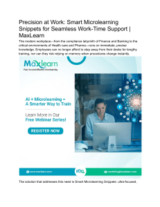 Smart Microlearning: Seamless Work-Time Support with MaxLearn