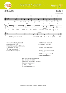 Gribouille: Chanson pour enfants - Répertoire scolaire Cycle 1