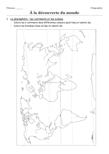 Géographie : À la découverte du monde - Planisphère