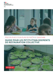 Guide de Maîtrise Sanitaire Restauration Collective
