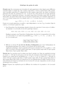 Génétique des grains de maïs : Test du Chi-deux et Indépendance