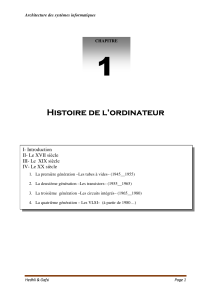Histoire de l'ordinateur: &Eacute;volutions et g&eacute;n&eacute;rations (XVIIe-XXe si&egrave;cle)