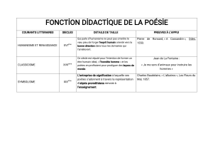 Fonction Didactique de la Poésie : Courants Littéraires et Exemples