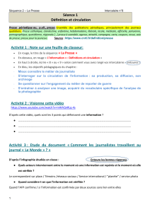 La Presse : Définition et Circulation de l'Information