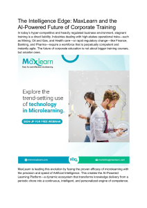 MaxLearn: AI-Powered Corporate Training Platform