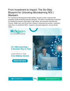 Microlearning ROI: 6-Step Blueprint for L&D Leaders
