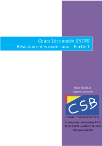 Cours RDM ENTPE Partie 1 : Résistance des Matériaux & Calcul Structure